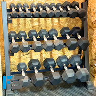 Rack horizontal para almacenar mancuernas