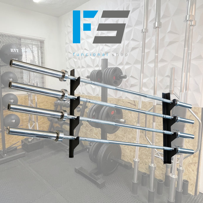 Rack de pared para 4 barras