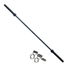 Cargar imagen en el visor de la galería, Barra Olímpica Pro con Buje 45 LB Negra (20.4 KG)

