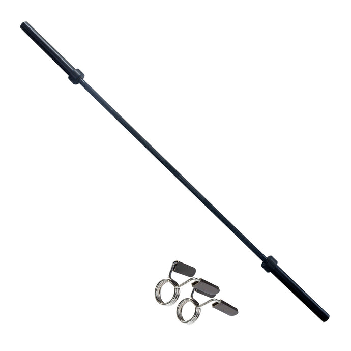 Barra Semi Olímpica Pro con Buje 35 LB Negra (15.8 KG)