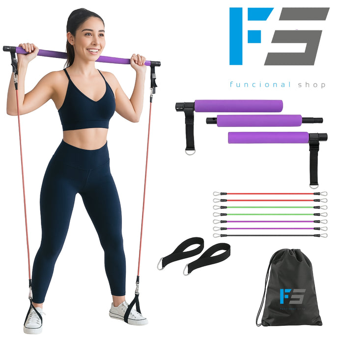Barra de Pilates con Ligas